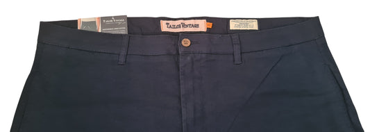 New Tailor Vintage Men's Shorts - Navy Blazer - Linen Cotton Stretch - Size 42
