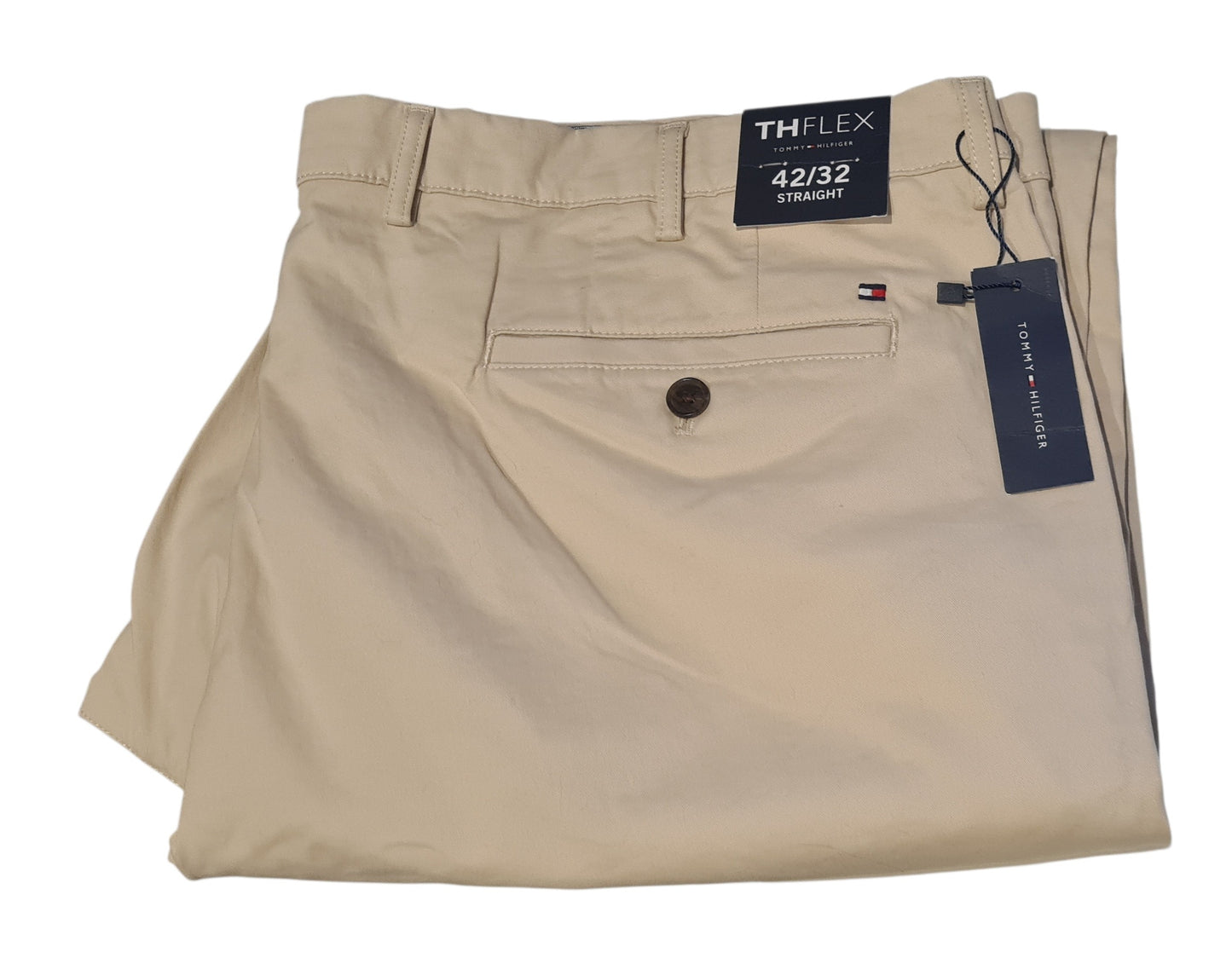 New Tommy Hilfiger Men's TH Flex Straight Fit Pants Stretch Chino- Size W42