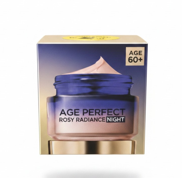 New L’Oreal Age Perfect Rosy Radiance Night Cream 50ml - Anti-Sagging - Age 60+