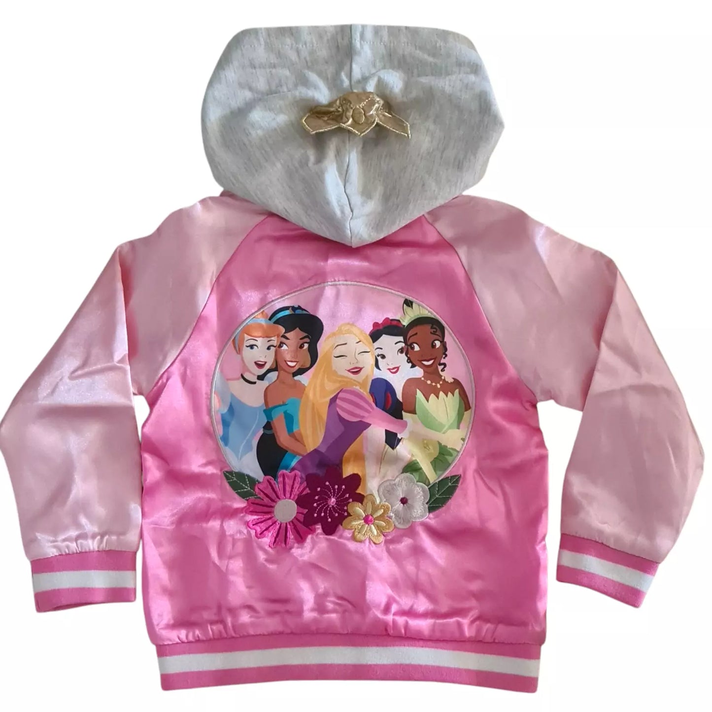 Disney Princess Girls Pink Hooded Zip Jacket - Size 3 Years