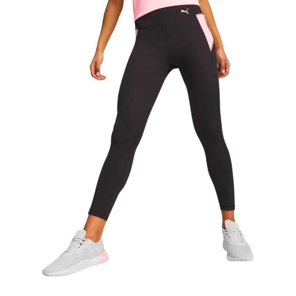 PUMA Women's Train all day 7/8 Tight/Legging - Black/ Koral Ice - Size SMALL