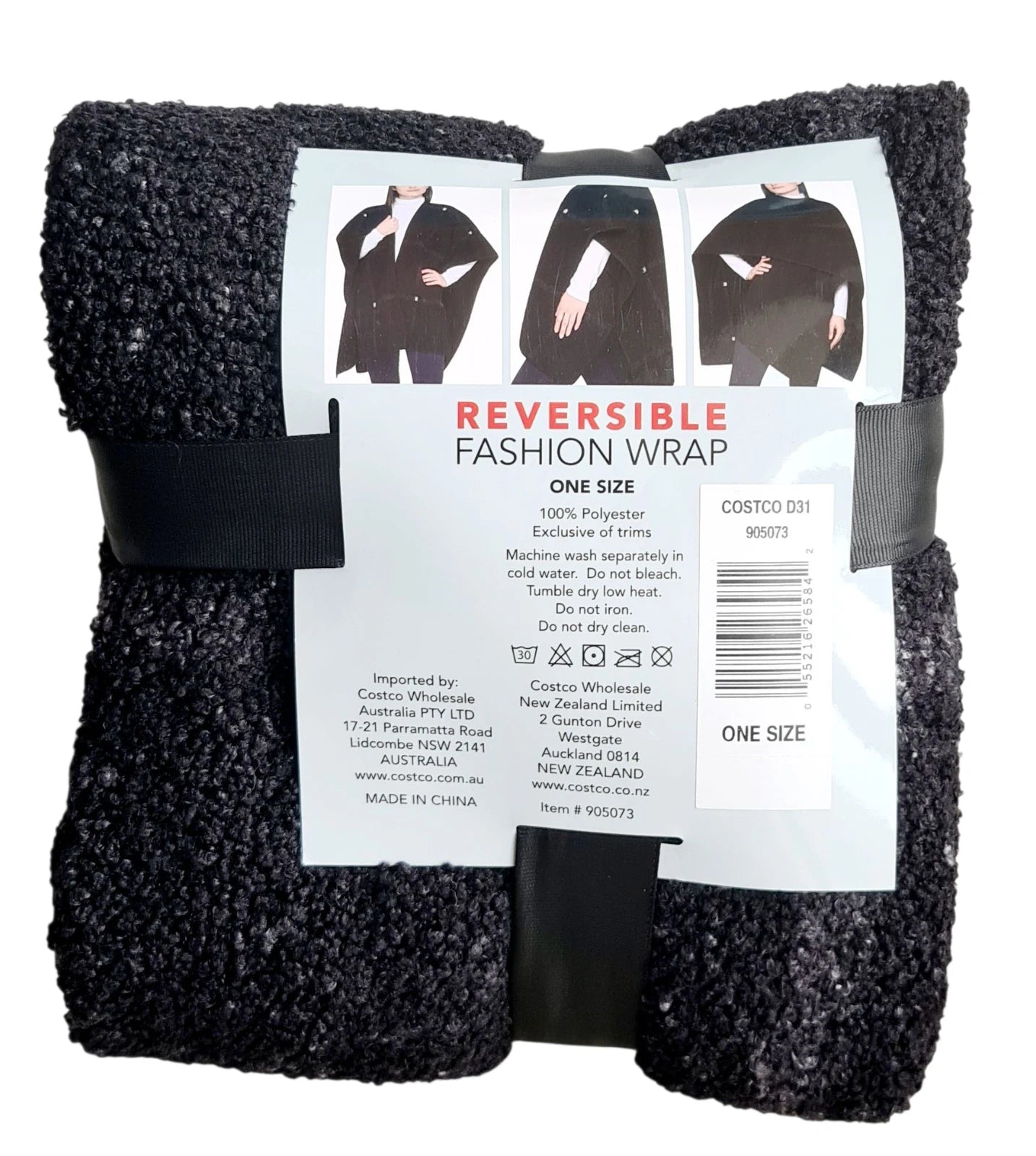 IKE BEHAR Reversible Ladies Fashion Wrap - One Size