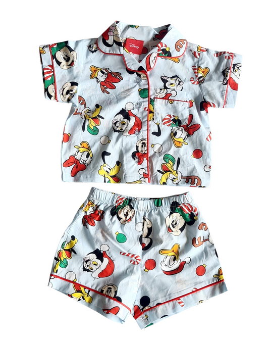 New Disney 2 Piece Christmas PJ Set ( Age - 3m, 6m & 9months )