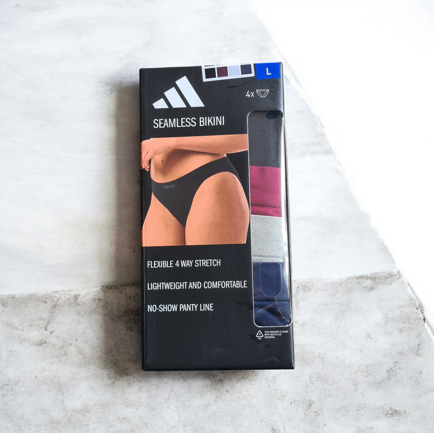 New Adidas women's Seamless Bikini Underwear 4-pack - Size Large