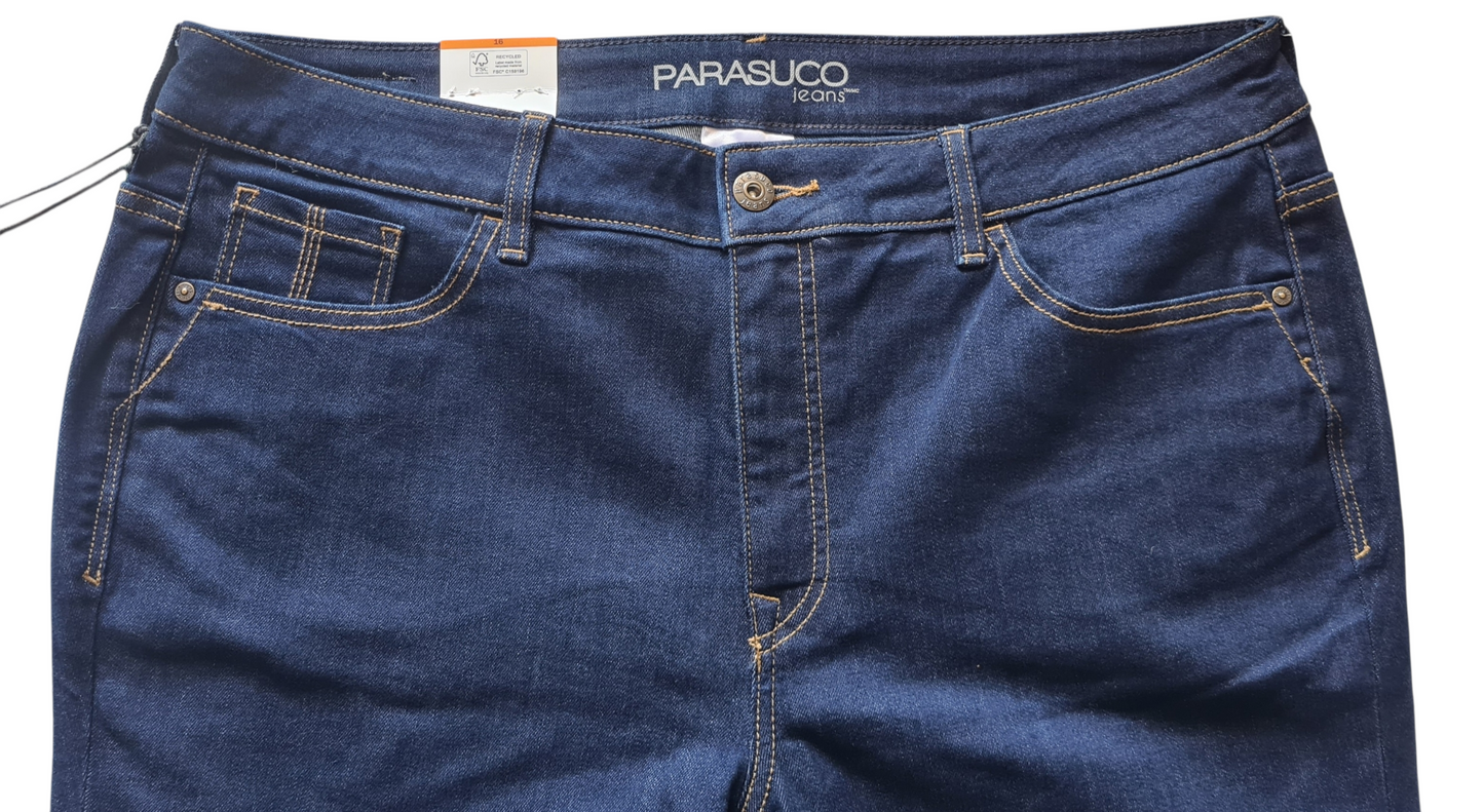 Parasuco Women' Mid Rise Capri Classic Fit with Tummy Control Jeans -Size 16