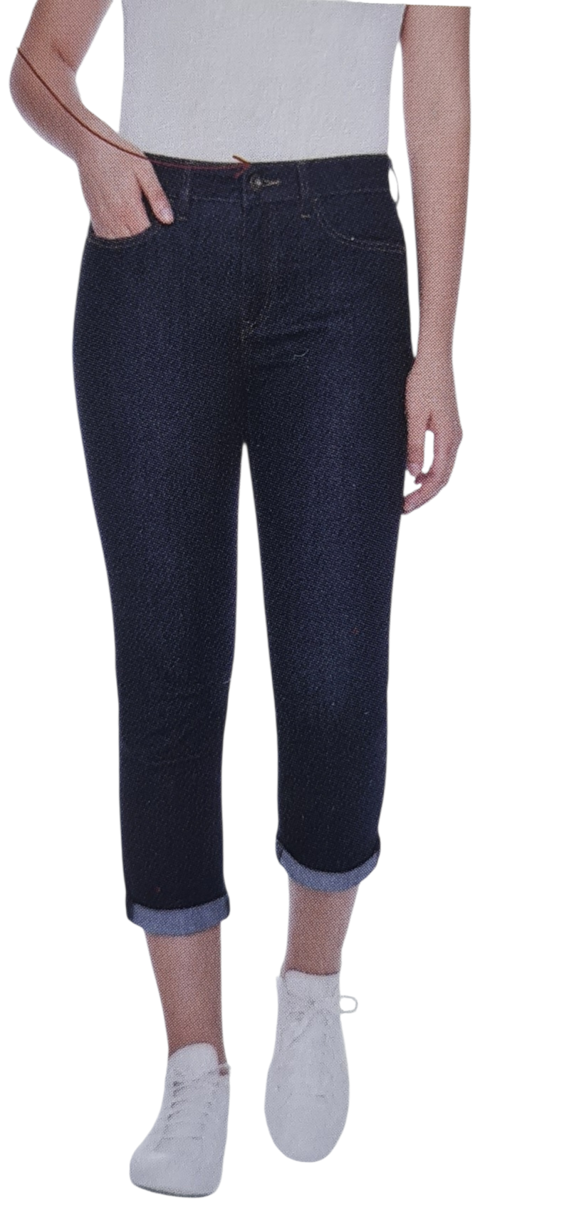Parasuco Women' Mid Rise Capri Classic Fit with Tummy Control Jeans -Size 16