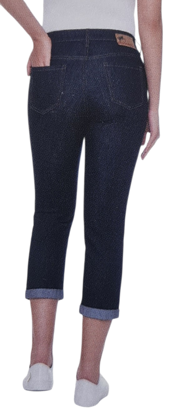 Parasuco Women' Mid Rise Capri Classic Fit with Tummy Control Jeans -Size 16
