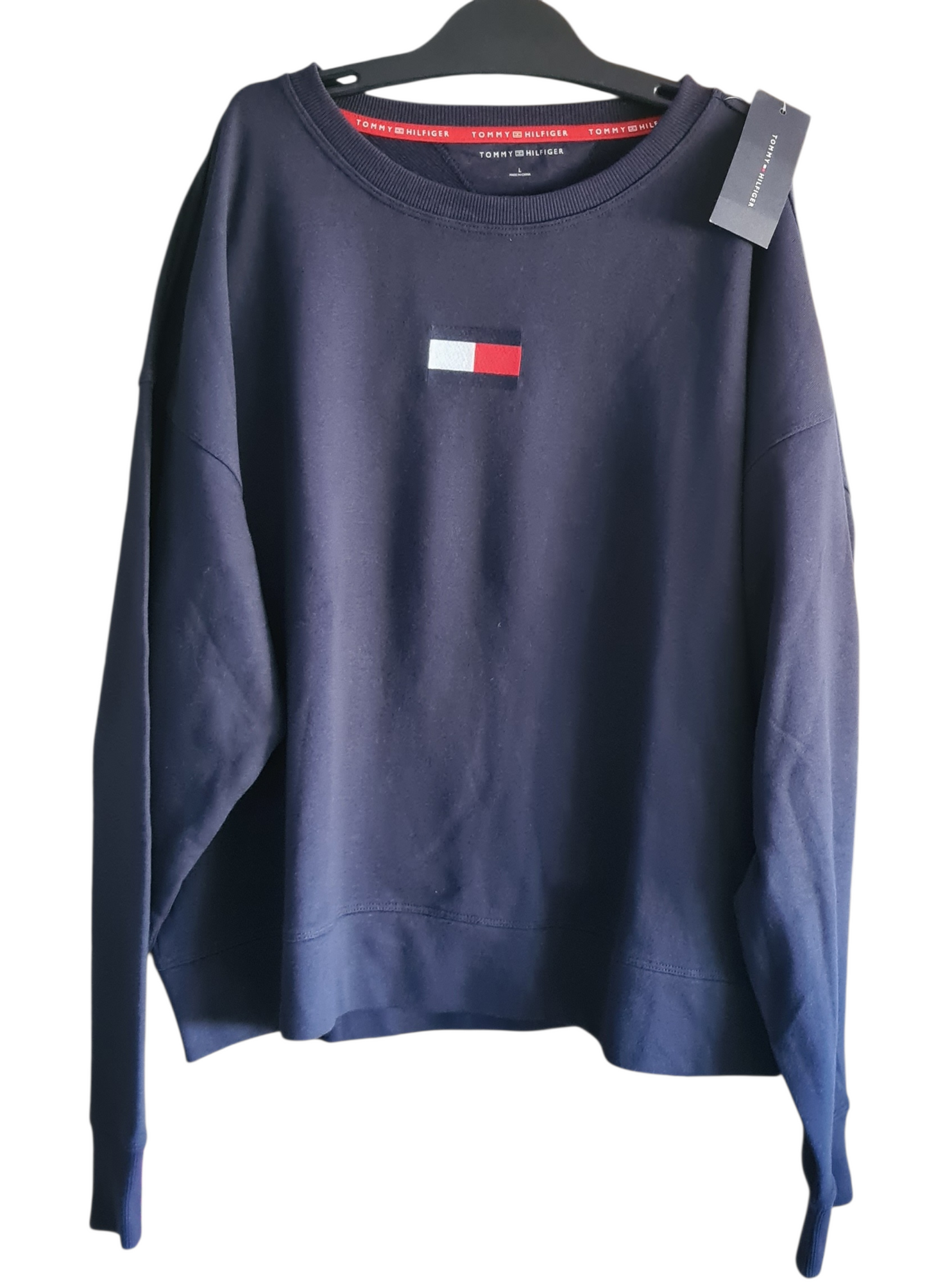 Tommy Hilfiger Women's Crew/Sweatshirt - Navy - Size Large