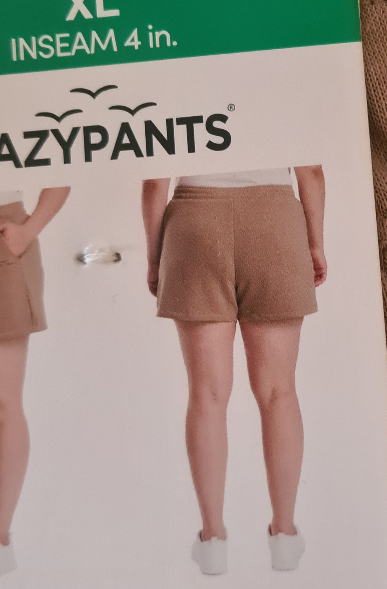 LazyPants Women’s Brown Shorts Elastic Waist Casual - Cotton Blend - Size XL
