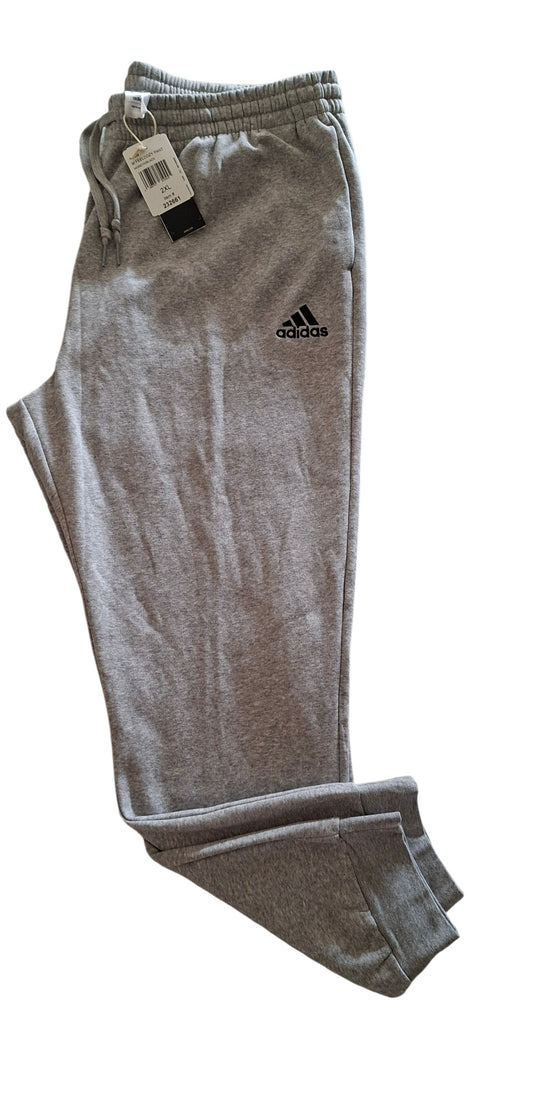 New Adidas Men's Feelcozy Regular Tapered Joggers - Size 2XL - Grey/Black