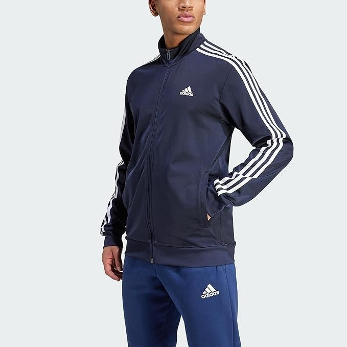 New adidas Men's  M 3S TT Tricot Track Jacket Full Zip - Legink - Size SMALL