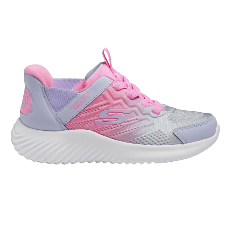 Skechers Kids Swift Fit Hands-Free Sneaker – Purple/Pink – Slip-On – Size US 3