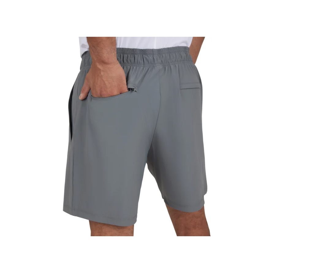 New Reflex Men's Warp Short -  Grey  - Size XL - Zipped Back Pockets