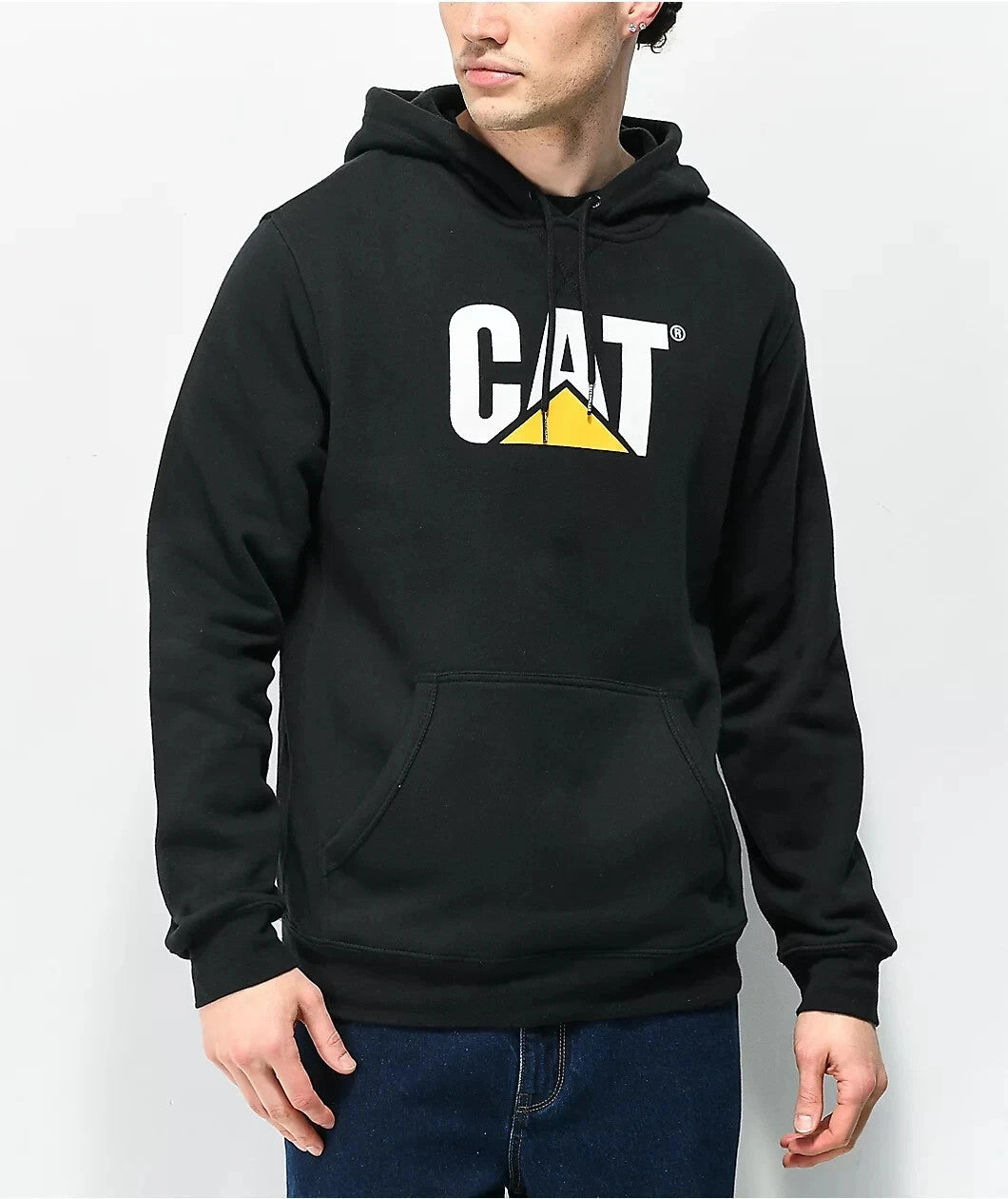 NEW Caterpillar Men's Foundation PO Hooded Sweatshirt | Black | Small -FREE POST