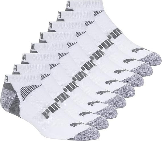 New Puma Men’s 6 Pack Low Cut Cushioned Coolcell Socks – Shoe Size 6–12