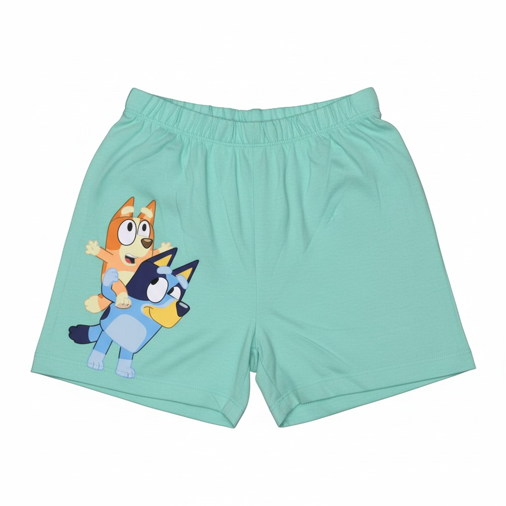 New Bluey & Bingo Kids 4pc Pyjama Set - Age 5 - Green & Pink PJs Outfit