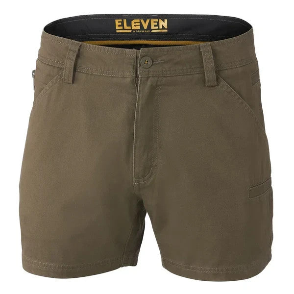 New ELEVEN Workwear Men’s Super Lightweight Jolt Shorts –Dirty Olive – 72R / 28