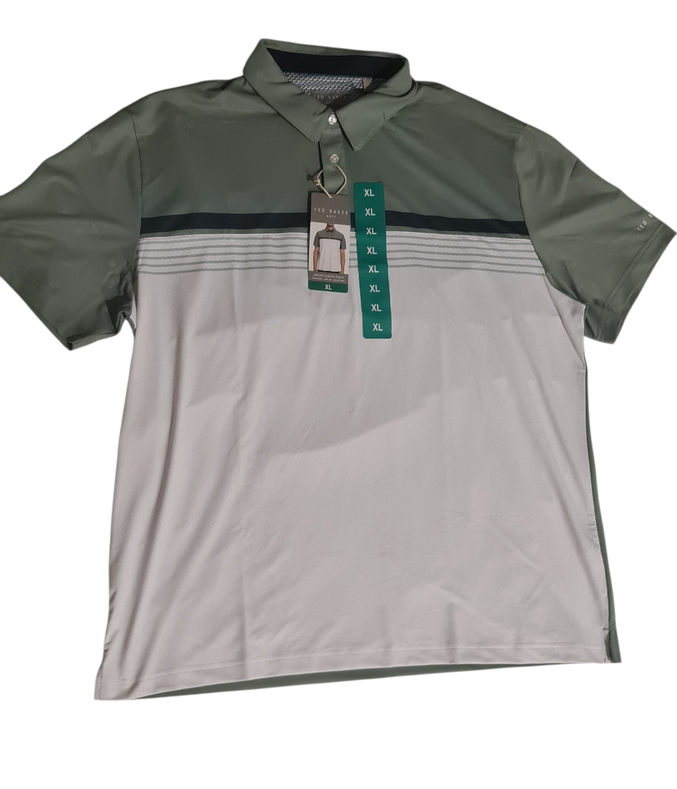 New Ted Baker Men's Golf Polo Shirt - Quick Dry Wicking - UPF 40 -Size XL