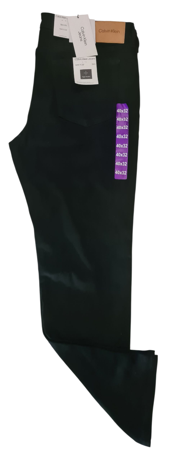 NEW Calvin Klein Men's - Slim Fit - High Stretch Jeans - Black -Size W40 x L32