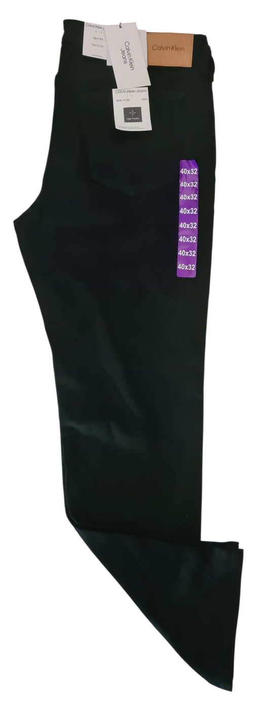 NEW Calvin Klein Men's - Slim Fit - High Stretch Jeans - Black -Size W40 x L32
