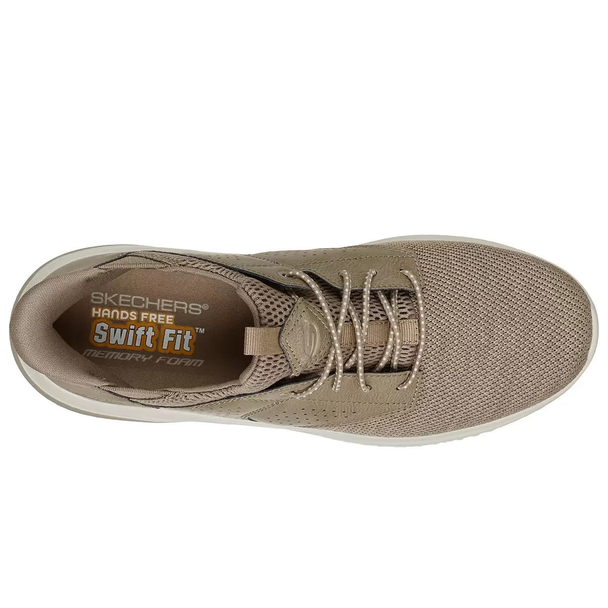 NEW Skechers Men's Delson Swift Fit Hands Free Shoes - Tan - Size US 12 (UK 11 )