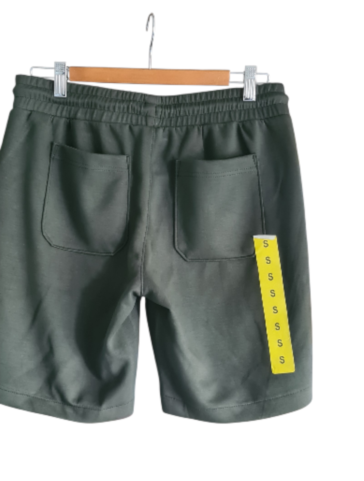 NEW BOSTON TRADERS Men's Super Soft Shorts - Olive - Small - FREE POST!