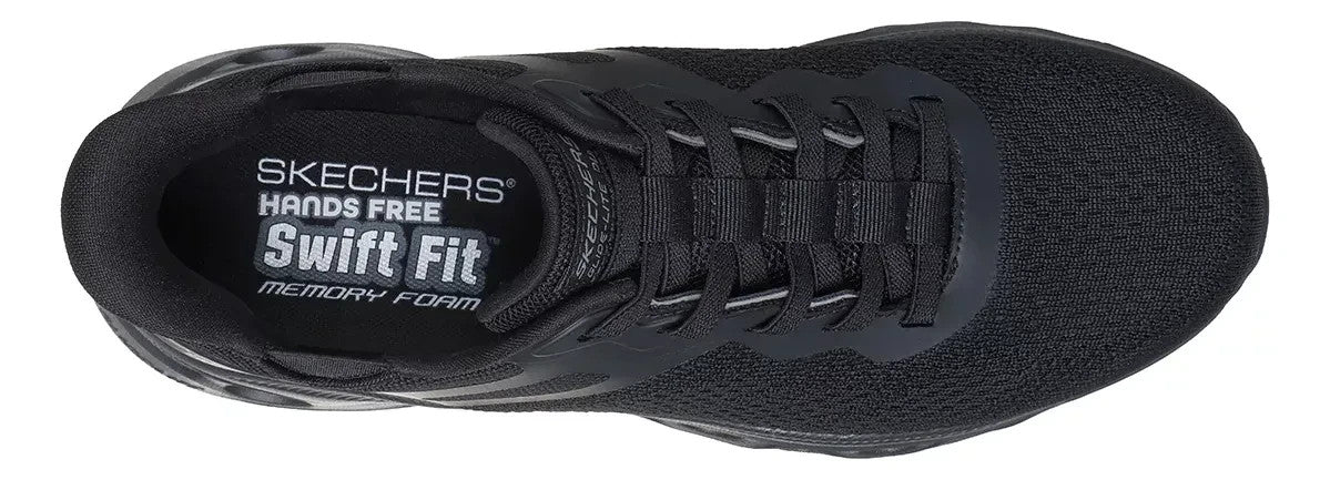 New Skechers Men’s Glide-Lite Dual Hands Free Slip-Ins Black - US 13 (UK12)