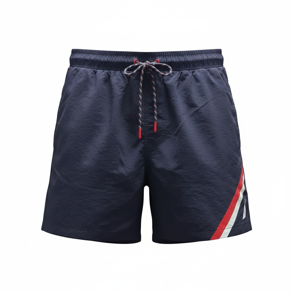 New Nautica Men's Stripe Swim Shorts – Navy – Lightweight Quick Dry -Size S, XXL