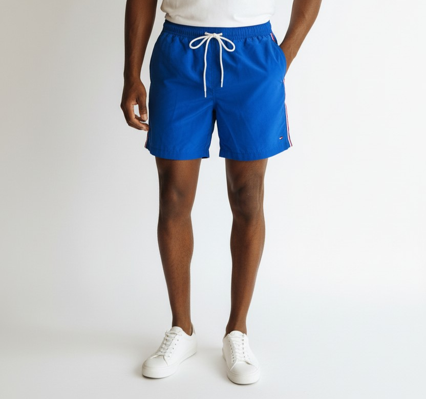 New Tommy Hilfiger Men's 7" Swim Trunks Drawstring Boardshorts | Size 3XL -Blue