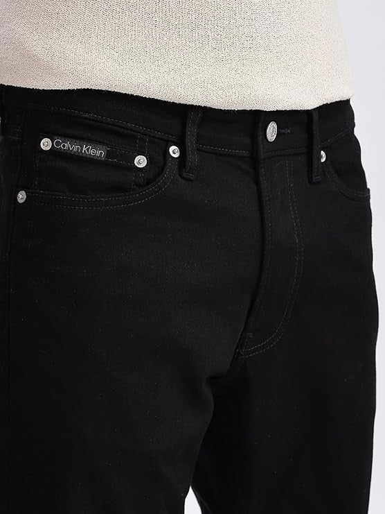 NEW Calvin Klein Men's Slim Straight High Stretch Jeans -Black - Size W42 x L32