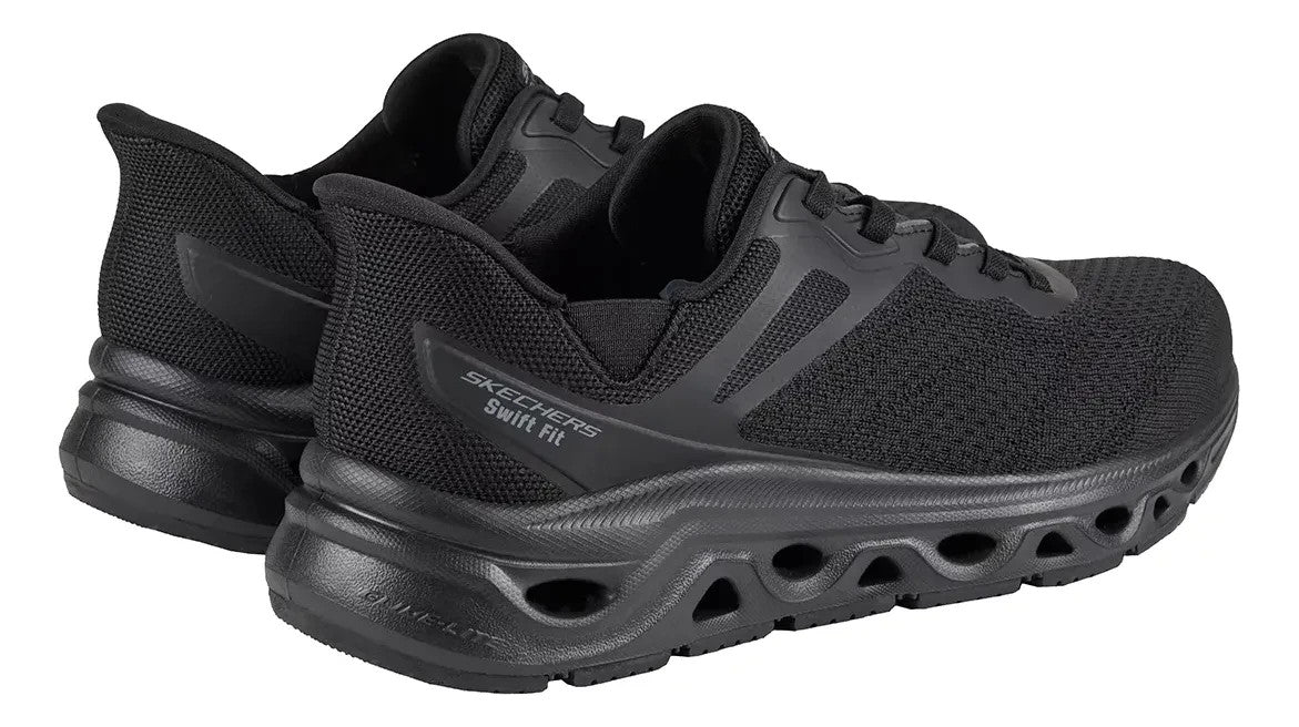 New Skechers Men’s  Glide-Lite Dual Hands Free Slip-Ins Black - Size US 10, UK 9