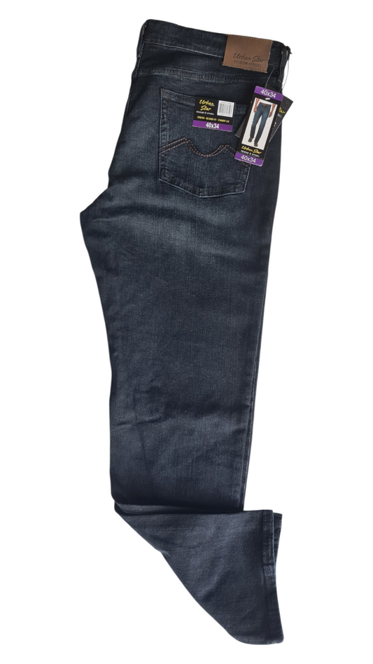 NEW Urban Star Men's Straight Leg - Stretch - Relaxed Fit Jeans | Size W40 x L34