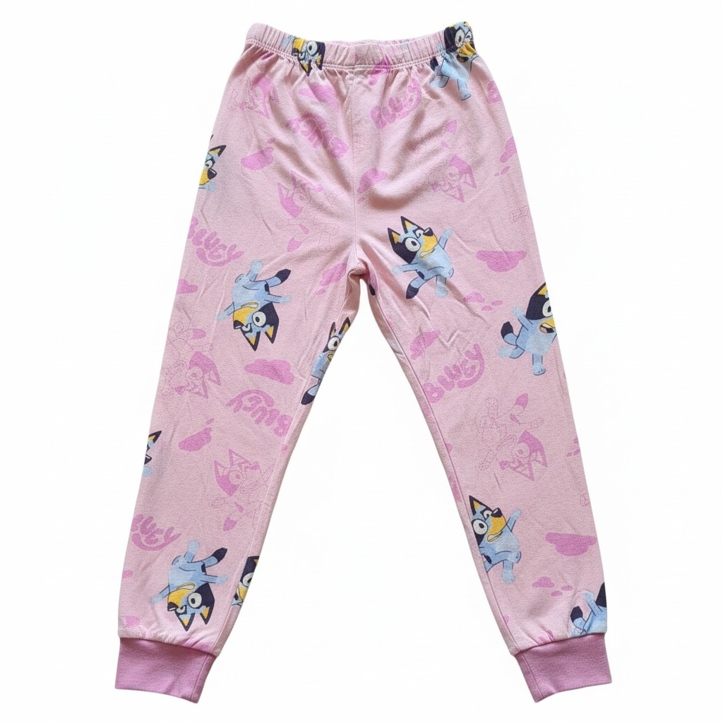 New Bluey & Bingo Kids 4pc Pyjama Set - Age 5 - Green & Pink PJs Outfit