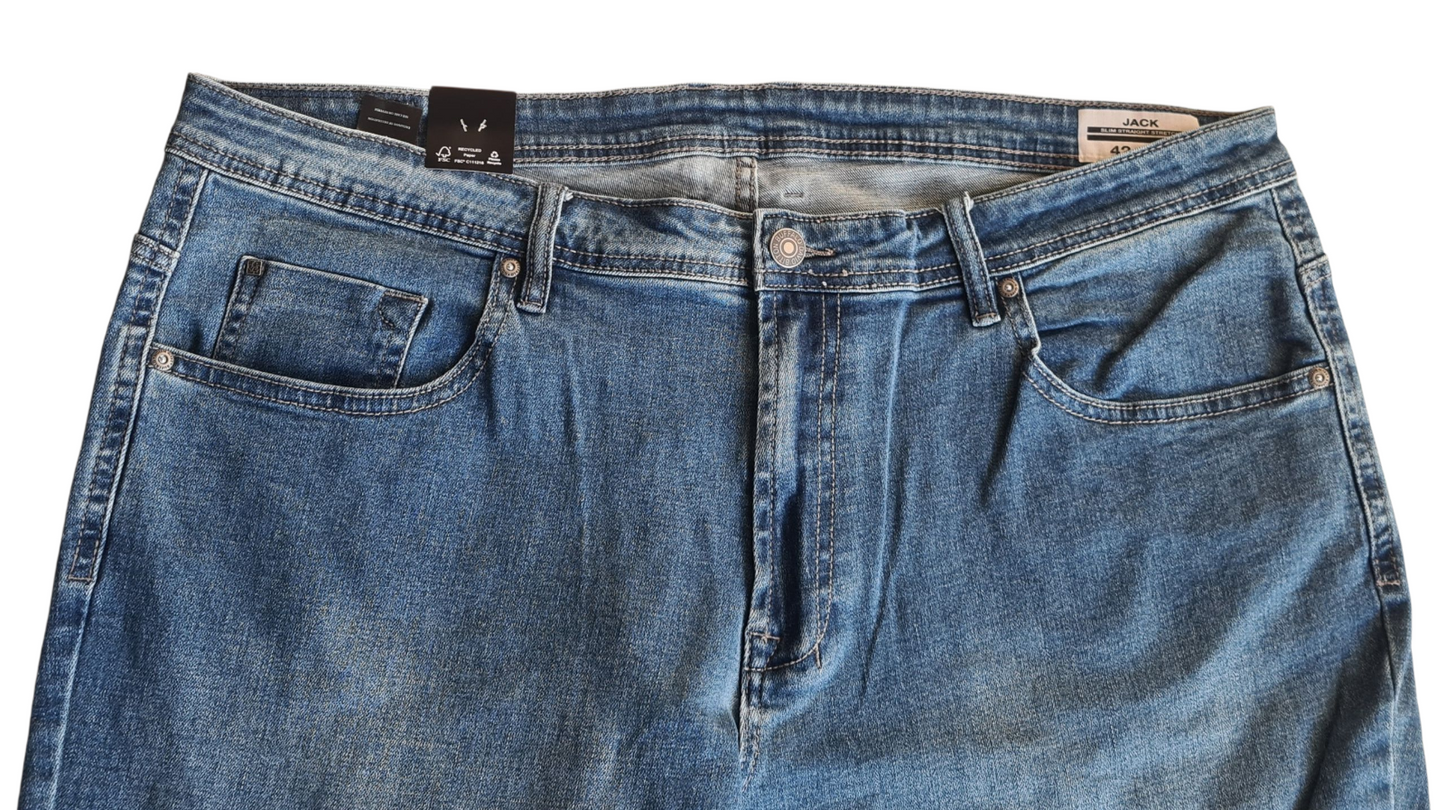 NEW Buffalo David Bitton Men's Jack Slim Straight Stretch Jeans | Size W42 x L32