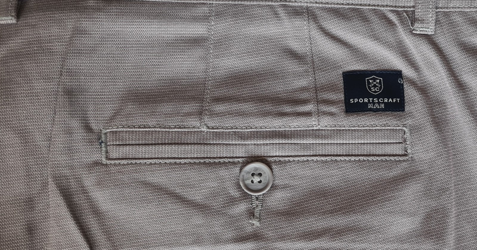 New Sportscraft Men's Textured Classic Chino Shorts - Grey - Size 42