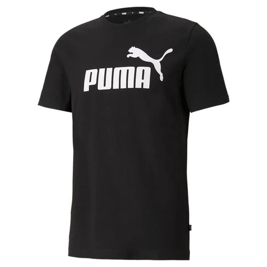 NEW PUMA Essentials Men's Logo Cotton Tee - Black - Size LARGE