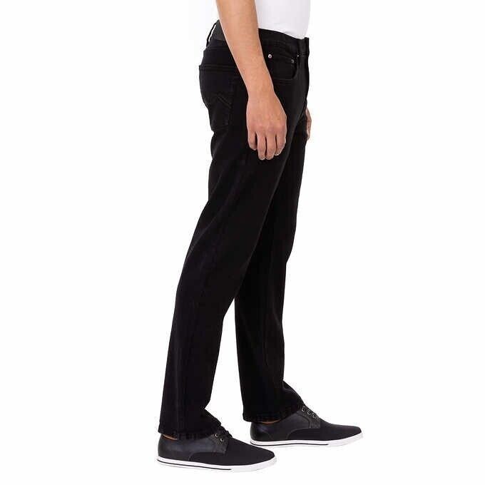 NEW Urban Star Men's Straight Leg - Stretch - Relaxed Fit Jeans Black -W42 x L34