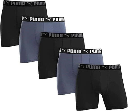 New Puma Men's Performance Sport Luxe Boxer Brief 5-Pack - Size XL (40-42)