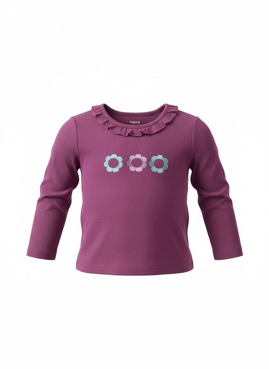 Pekkle Kids 3-Piece Long Sleeve T-Shirt Set – Age 8 – Soft & Stretchy