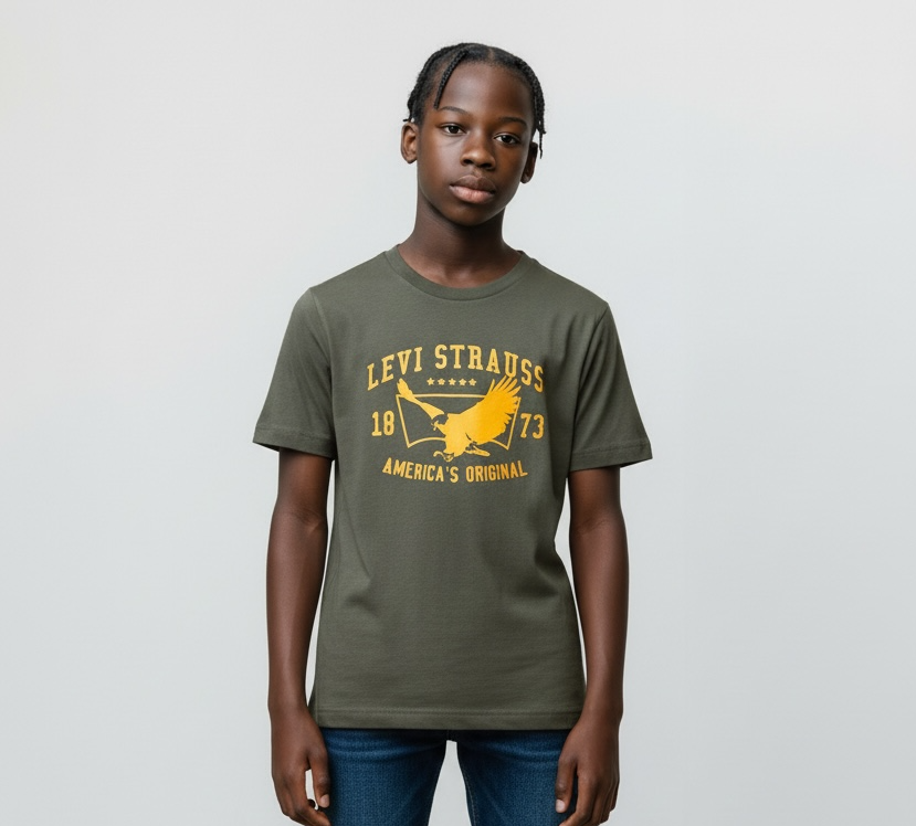 Levi’s Boys 2-Pack Short Sleeve T-Shirts – Size S (6/7) Relaxed Fit