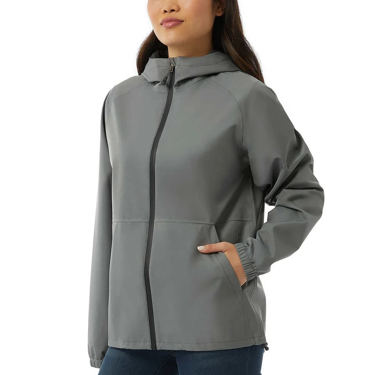 NEW 32 Degrees Cool Unisex Waterproof Rain Jacket | Grey | Men Large |Women XL