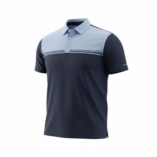 New Ted Baker Men's Golf Polo Blue Shirt - Quick Dry Wicking - UPF 40 - LARGE