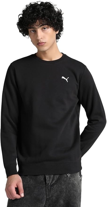 NEW PUMA Men's Essential Fleece Crew | Black | Size XL - FREE POST