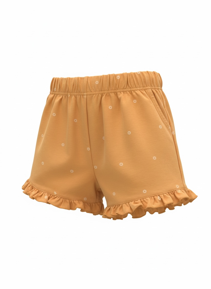 Pekkle 4-Piece Girls Set – 2 Tops & 2 Shorts – Sunflower Theme - Age 5 Years