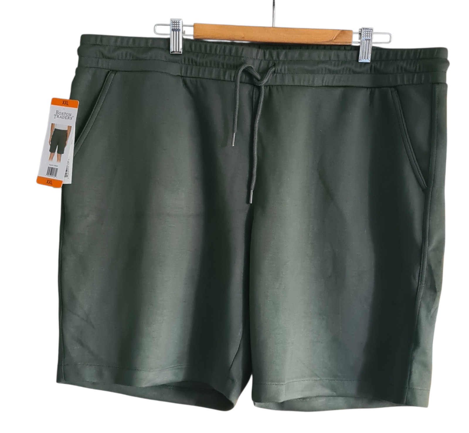 NEW BOSTON TRADERS Men's Super Soft Shorts - Olive - Size XXL - FREE POST!