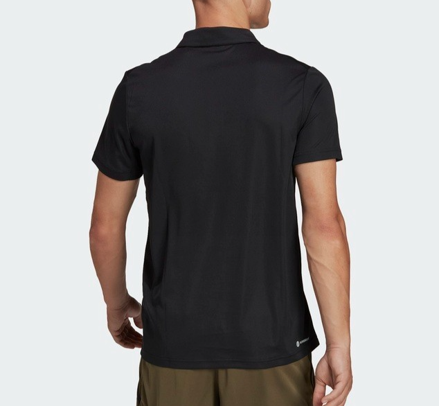 New Adidas Mens TR-ES BASE Polo Shirt – Black/White – Size Small – AEROREADY