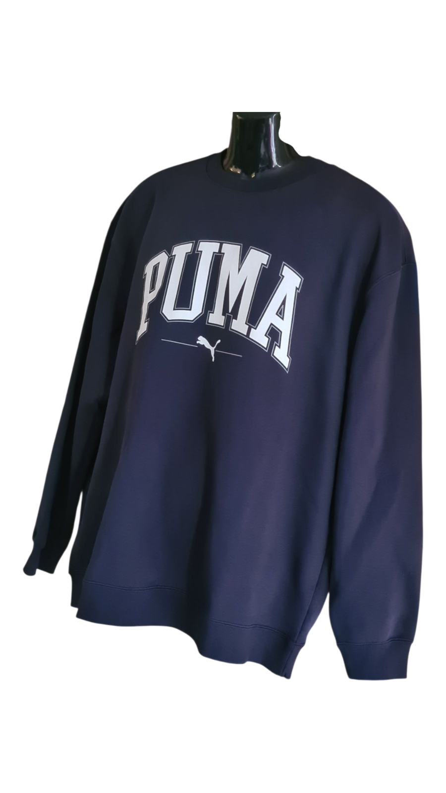 NEW PUMA Men's Squad Fleece Crew WARMCELL | New Navy | Size LARGE