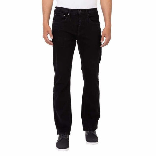 NEW Urban Star Men's Straight Leg - Stretch - Relaxed Fit Jeans Black -W38 x L34