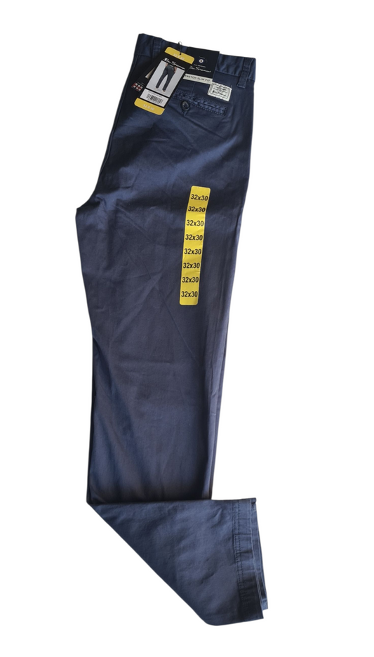 New Ben Sherman Men's Slim Fit Stretch Chino Pants | Size W32 x L30 -FREE POST