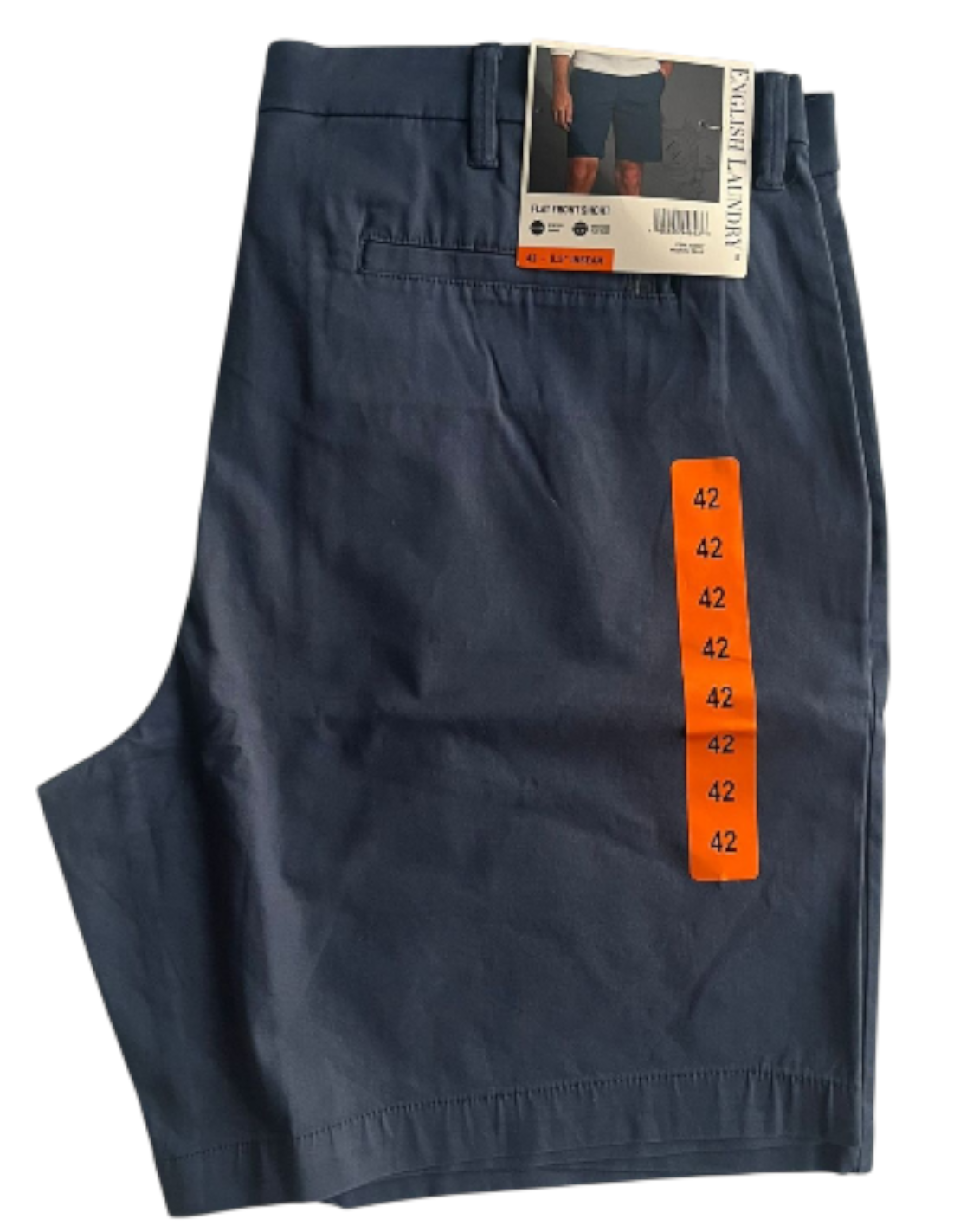 NEW English Laundry Men's Abbot Flat Front Shorts  - Medium Blue - Size 42